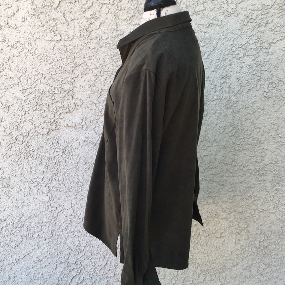 Anne Carson Dark green long sleeve blouse - Picture 2 of 5